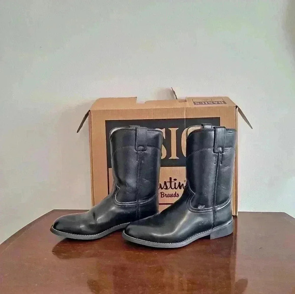 Justin Black boots Size 7D EUC - Picture 1 of 10